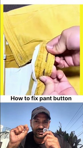 How to fix button on Jean without needle n string.innovative video