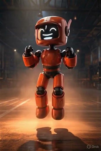 The Happiest Little Robot Alive #funny #babyanimad #cartoon #cute