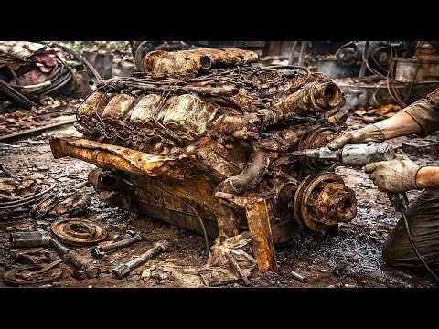 Abandoned V8 Sand Pump Engine Overhaul – From Severe Rust to Like-New Beast ⚙️🚀