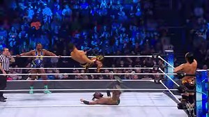 1M views · 10K reactions | Officially back on WWE SmackDown, Big E joins Kofi Kingston in photobombing Los Lotharios, only to find themselves in a blue brand matchup against Angel & Humberto. | WWE SmackDown | Facebook