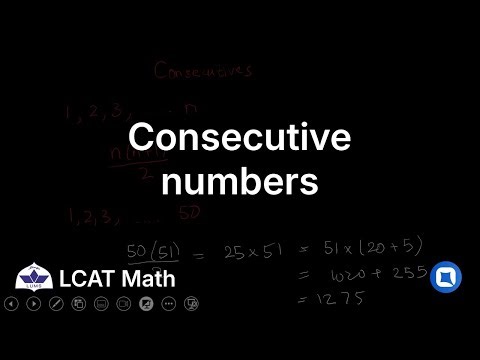 LUMS LCAT Math | 1.3 Consecutive Numbers | Qallam