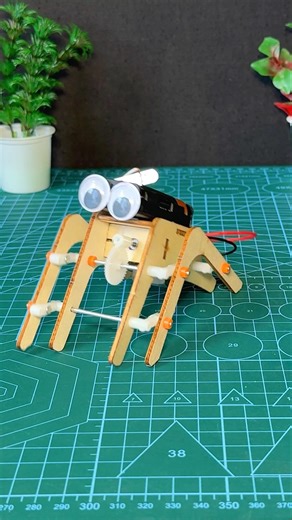 ✅ I Built a Robot That Walks Like a Dog? #tech #shorts #electric #schoolproject