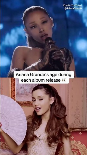 Ariana Grande’s age at the time of each album 🥹 #arianagrande #petal #eternalsunshine