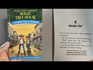 Chapter 4 “Hands Up” of Magic Tree House #10 Ghost Town At Sundown 🤠 by Mary Pope Osborne