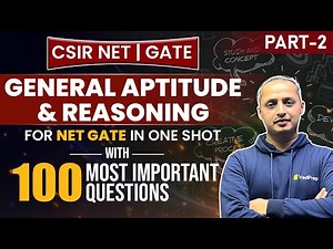 General Aptitude & Reasoning in One Shot | 100 Most Important Ques Part 2 |NPL 3.0 for CSIR NET&GATE