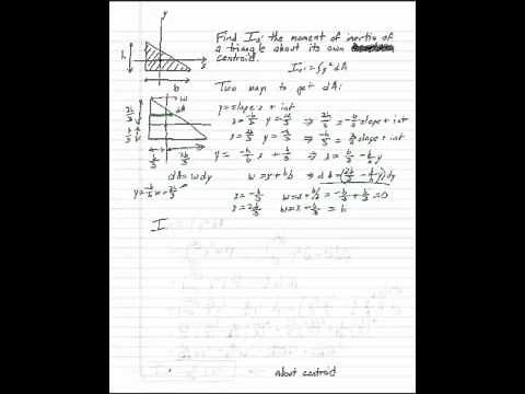 Moment of Inertia of a Triangle About Its Centroidal Axes