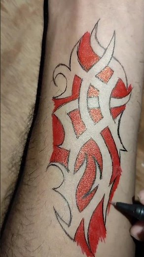 “New Temporary Tattoo Idea Using Just a Pen!”#TattooIdeas #PenArtMagic #ArtShorts