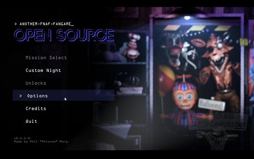 另一个fnaf同人游戏:开源 试玩【Another FNaF Fan Game:Open Source】