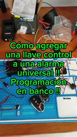 Cómo agregar una llave tipo navaja en alarma universal, trabajo en banco.