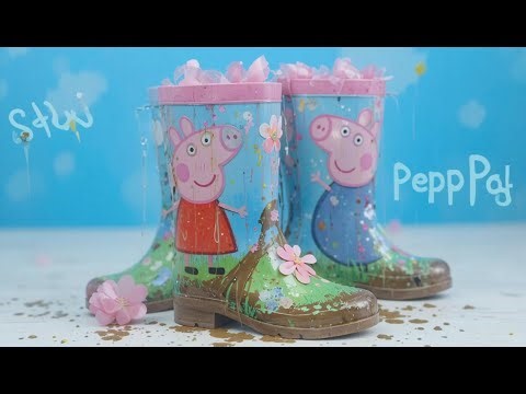 DIY Peppa Pig Rain Boots: Crafting splash-proof fun for today's downpour