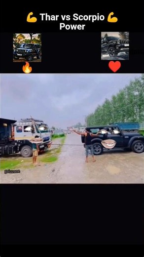 Thar vs Scorpio 💪 #thar #viral #tharlover #scorpio #scorpiolover #tharvsscorpio #trending #shorts
