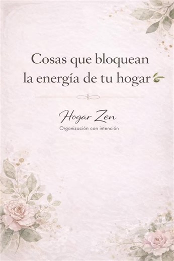 Tu casa puede verse limpia… pero aun así tener la energía bloqueada. Objetos rotos, cosas que no usas, ropa acumulada y rincones desordenados crean ruido visual y pesadez en tu hogar. Cuando liberas espacio… también liberas tu mente. Hoy mira a tu alrededor y saca un objeto que ya no necesitas. Tu casa —y tu mente— te lo van a agradecer. ✨ #Hog#HogarZeng#OrganizaTuHogars#CasaEnCalmae#EnergiaDelHogarsaOrganizada ✨