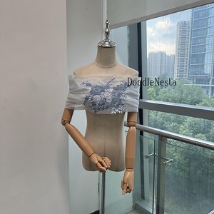 Blue Floral Bridal Shawl: Versatile Wedding Wrap - Etsy