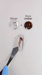 Silver Raw Umber Color Mixing 🌈😍 #colormixing #paintmixing #asmr #colors #artvideo #art #foryou #mixing #painting #fyp #usa #silver | Mini Art Zone