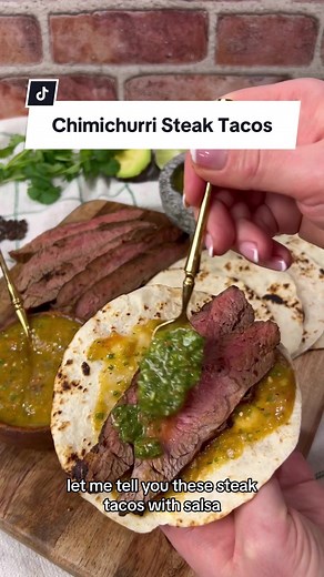 Delicious Flank Steak Tacos with Chimichurri Recipe