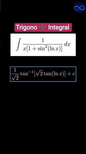 Trigonometry ➕ Integration 🔥 Indefinite Integral Using Substitution Techniques ❤️ | #maths #integral