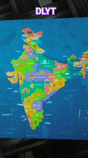 India Map Puzzle for Fun and Knowledge. Educational Puzzle Video. Indian State and Union Territory.