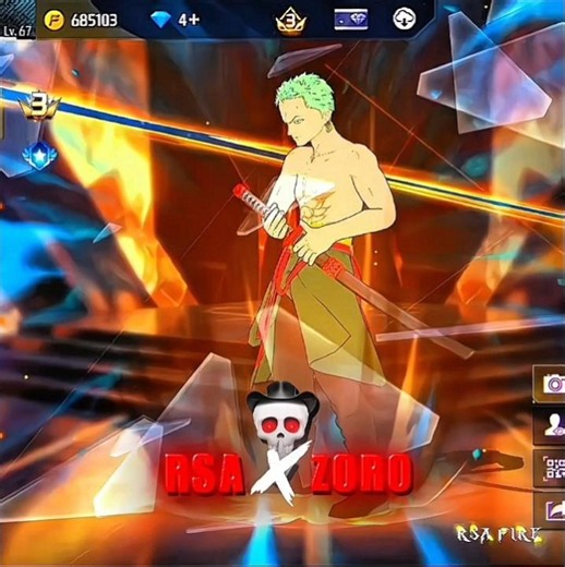 🤝 RSA X ZORO COLLAB 🔥#freefire #shorts #zoro