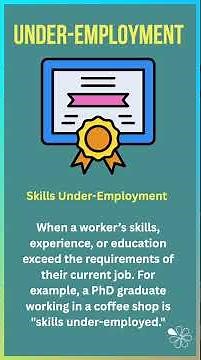 Under-Employment I 60 Second Economics