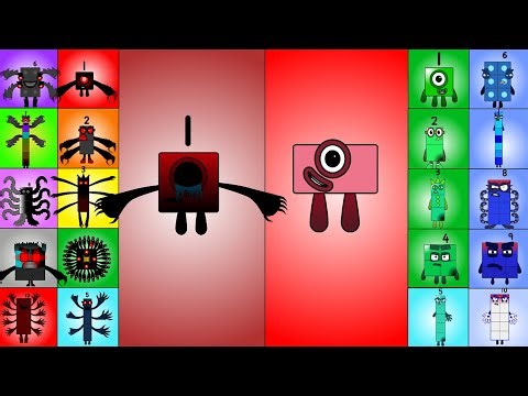 Mashup: Numberblocks Band Halfs 1 vs Uncannyblocks Band But MONSTERS ‪@phobiablocksstudio‬