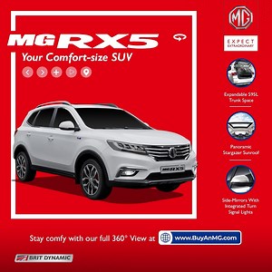 6.9K views · 60 reactions | Take a full tour of the MG RX5’s spacious cabin with BuyAnMG’s 360° View feature, and get a peek at all the space you’ll need in this comfort-sized SUV. Visit BuyAnMG.com today and buy the MG RX 5 Alpha for a discounted price of Php 1,100,000! Promo valid until December 2, 2021. #MGPhilippines #ExpectExtraordinary | MG Philippines | Facebook
