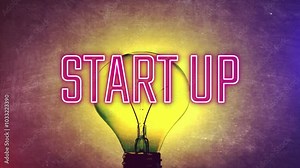 A light bulb as a symbol for an idea and the founding of a new company Startup