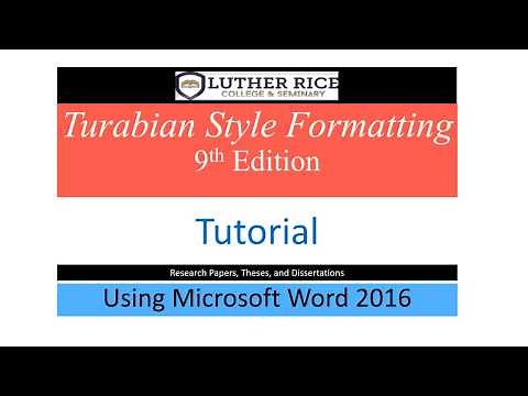 Conquer Turabian Style Formatting -9th Edition