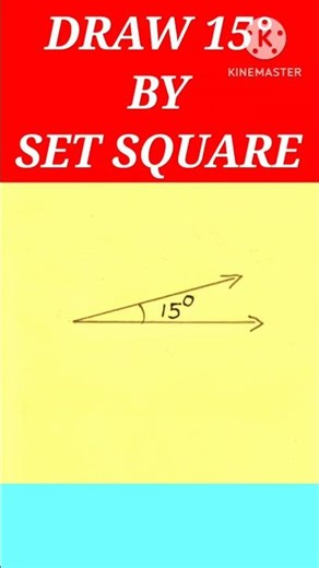 15° ANGLE DRAWING BY SET SQUARE, #shortsfeed