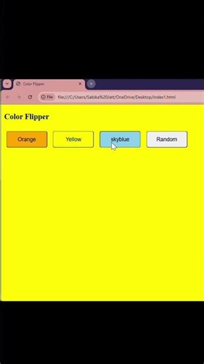 How to Make Color Flipper using HTML CSS JavaScript 🔥
