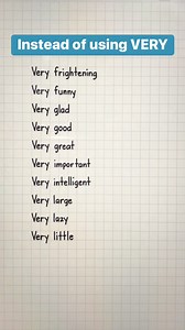3.7K views · 38 reactions | Other words to use instead of using VERY #Very #synonyms #English #grammar #vocabulary #learnenglish #trendingpost #DidYouKnow #fypシ゚viralシ #educational | RRE | Facebook