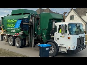 First WM Amrep Garbage Truck in Texas! Lid Whipping Waste Management Side Loader