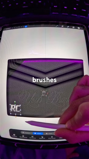 PROCREATE TUTORIAL card wallet #shorts