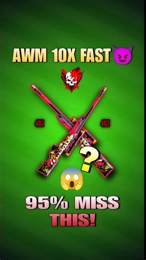 AWM 10X Fast Trick 😈 | Aim OP #freefire #fftips #gamingfacts #rahulffg
