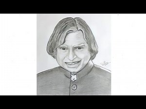 APJ ABDUL KALAM DRAWING step by step for beginners | Pencil sketch