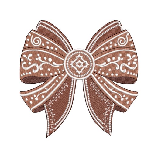 Gingerbread Bow Machine Embroidery Design, Christmas (digital Download) - Etsy