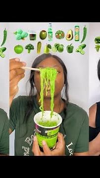 asmr green food