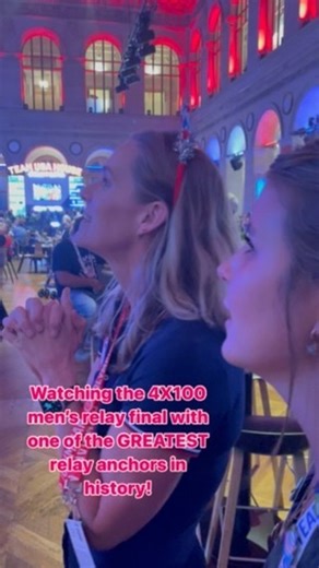 Amazing moment! First USA Gold in the pool with Jenny Thompson cheering along! #usahouse #paris2024 #olympics | Summer Sanders