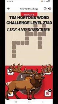 Tim Hortons Word Challenge Level 2740 #timhortons #free #contest #coffee #tea #donut