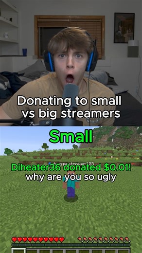 Donating to small vs big streamers