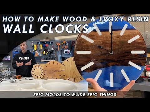 DIY Wood & Resin Clocks Using Clock Router Templates & Silicone Molds