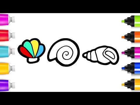 Drawing and Coloring a Cute Sea ​​Snail | Easy Step By Step Tutorial