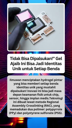 “Tidak Bisa Dipalsukan!” Gel #Ajaib Ini Bisa Jadi Identitas Unik untuk Setiap Benda #TechShorts