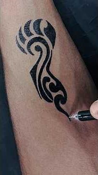 Tribal tattoo design vector image........#tattoo #temporarytattoo #art #shorts