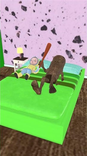 Scary Tree Monster vs Crying Baby डरावना पेड़ का राक्षस और रोता हुआ बच्चा