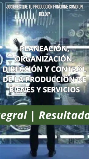 Planeación, Organización, Dirección y Control de la Producción de Bienes y Servicios
