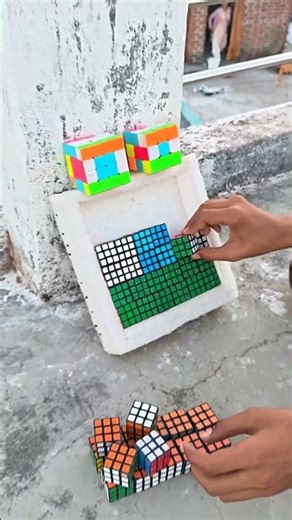 Indian Flag 🇮🇳 on Mini Rubik's Cube #shorts
