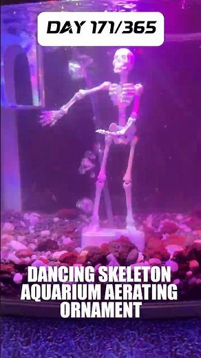 3D Printed Dancing Skeleton Aquarium Ornament