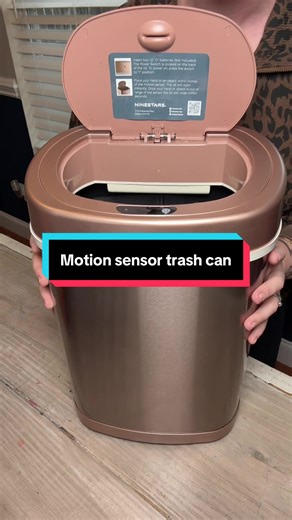 Innovative Rose Gold Motion Sensor Trash Can