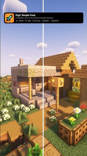 Digs' Simple Pack: Best Simplistic Minecraft Texture Pack #minecraft #texturepack #shorts #mc