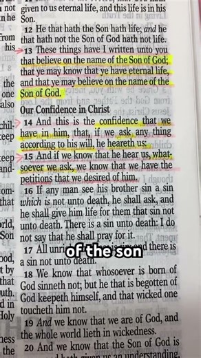 1 John 5:13-15 |KJV| Holy Bible | Ye have Eternal Life…✨💫